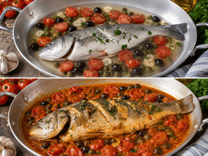 Branzino all’Acqua Pazza alla Campana – Campania
