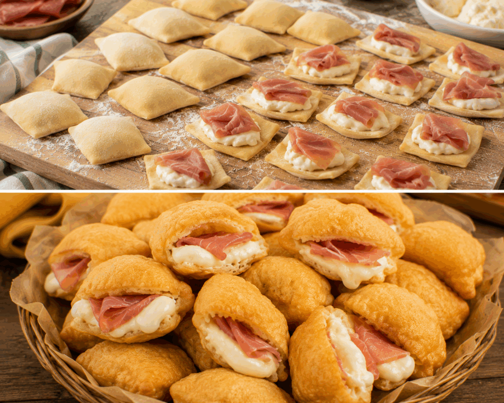 Coccoli Toscani con Stracchino e Prosciutto – Toscana