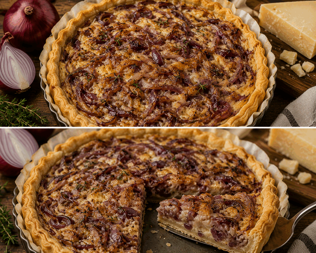 Torta Salata di Cipolle Rosse e Pecorino Sardo – Sardegna