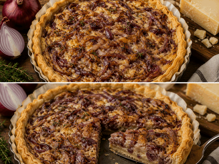 Torta Salata di Cipolle Rosse e Pecorino Sardo – Sardegna