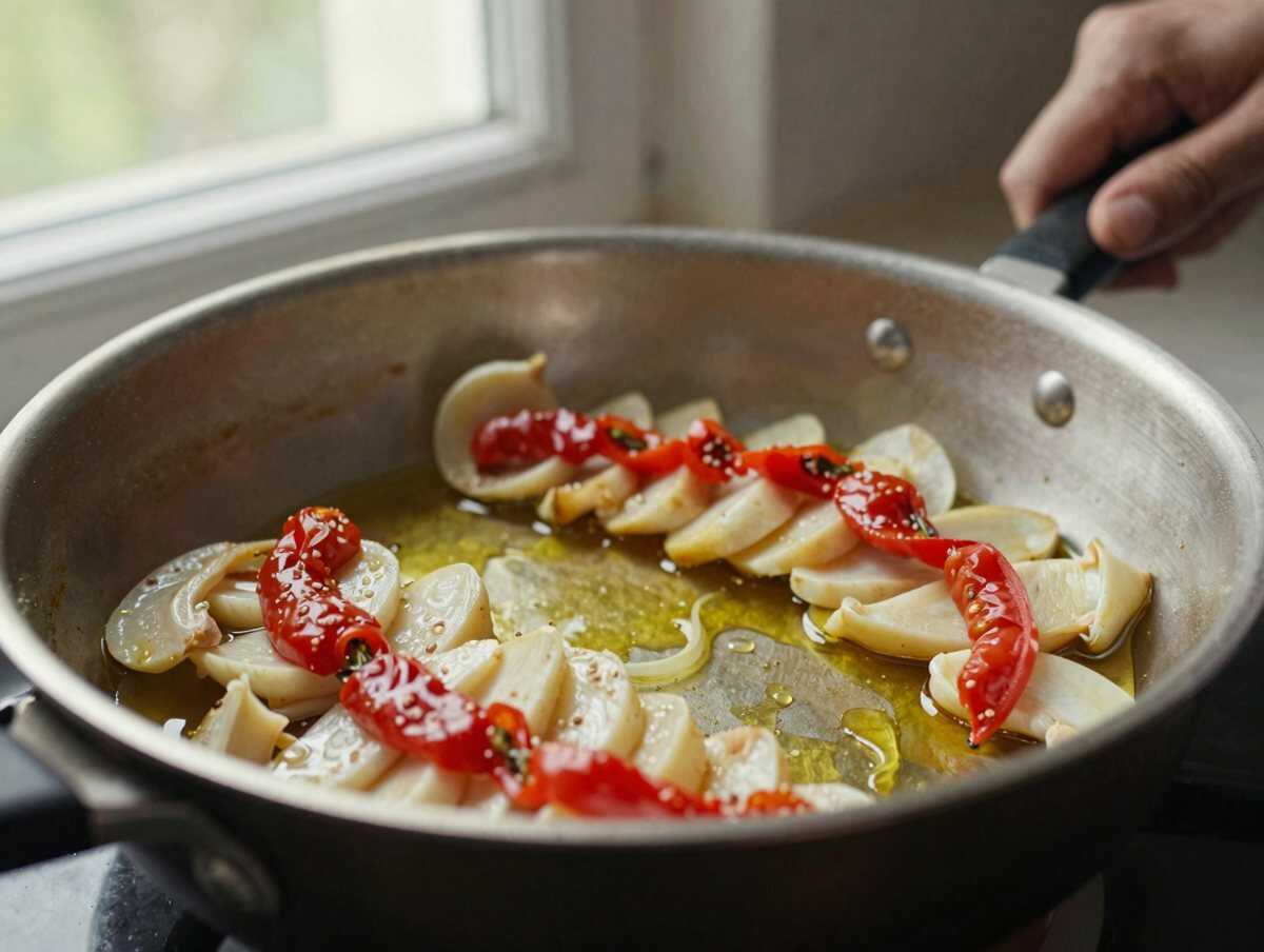 4. Preparare il fondo — Baccalà alla Livornese – La ricetta tradizionale toscana al pomodoro
