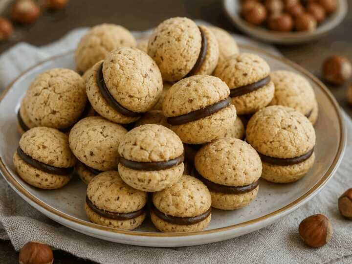 Baci di dama piemontesi alle nocciole e cioccolato