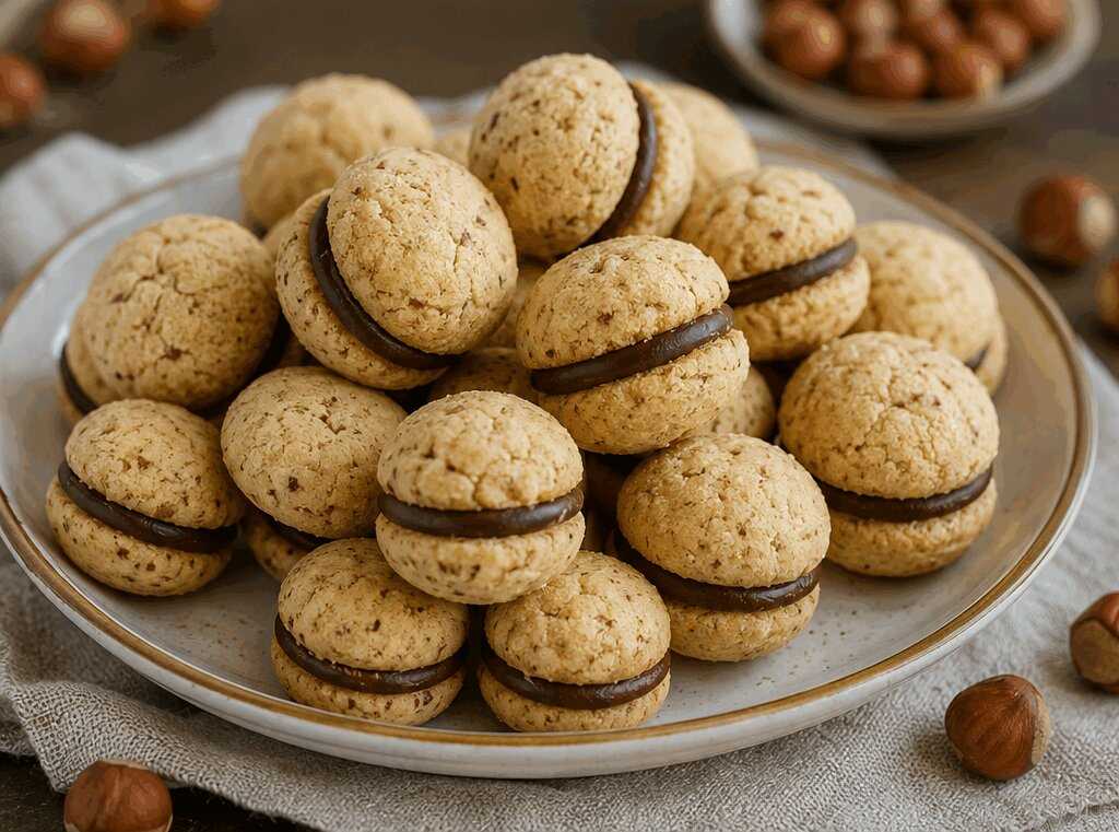 Baci di dama piemontesi alle nocciole e cioccolato