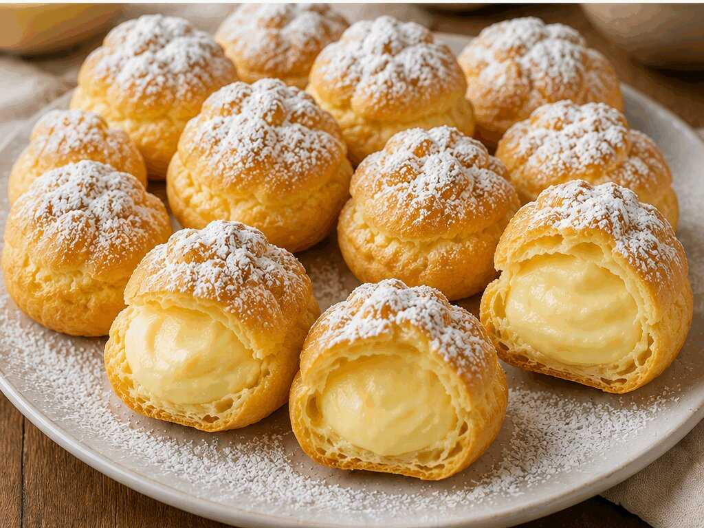 Bignè alla Crema Pasticcera: la Ricetta Soffice e Delicata che Conquista al Primo Morso