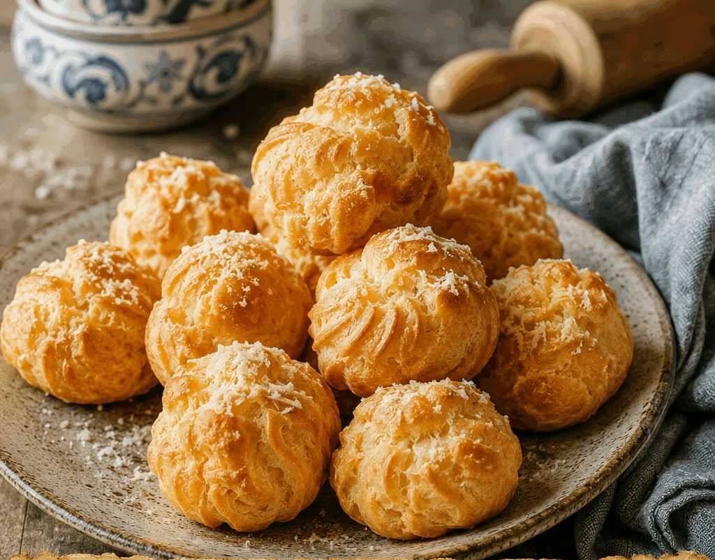 Bignè salati al parmigiano perfetti per battesimi e comunioni