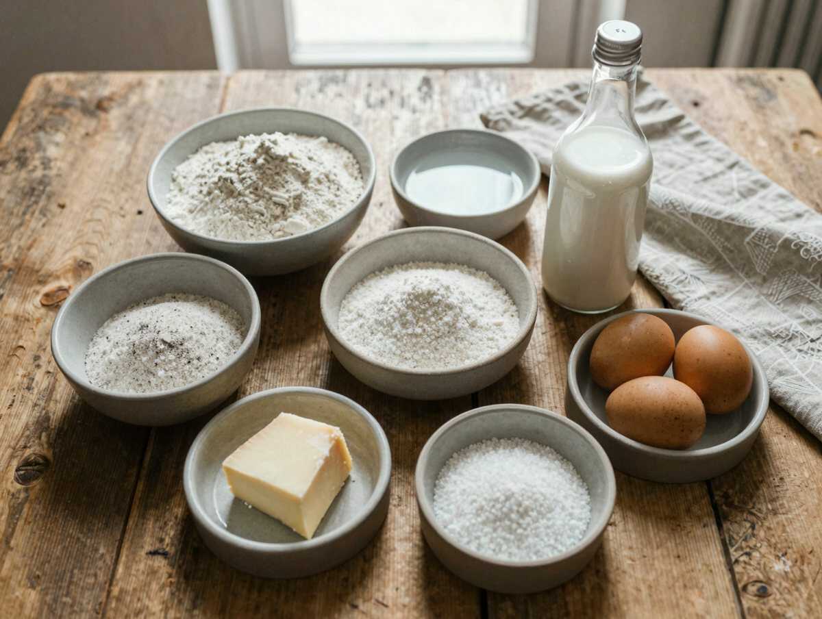 Gli ingredienti per Bignè salati al parmigiano perfetti per battesimi e comunioni
