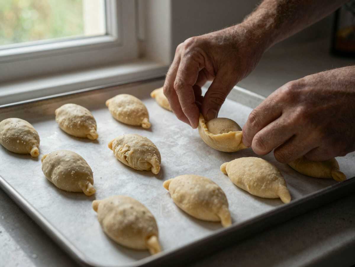 Forma e cuoci i bignè — Bignè salati con mousse di mortadella da preparare in anticipo, con i gusci da congelare