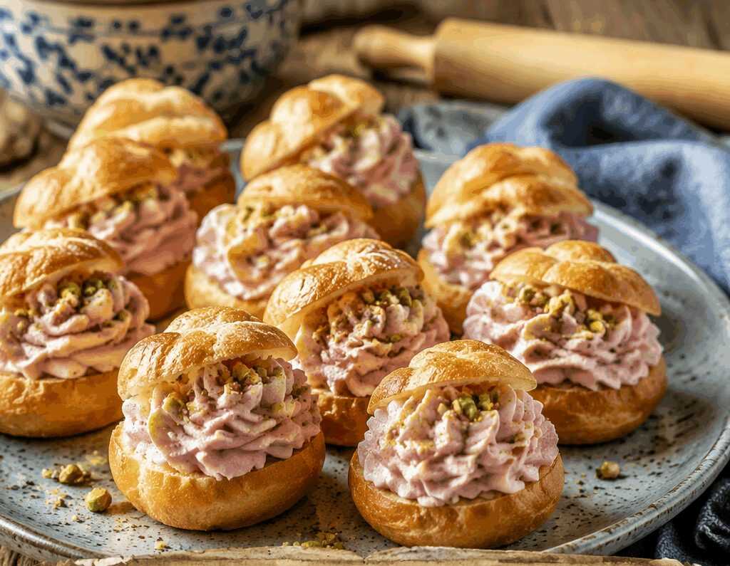 Bignè salati con mousse di mortadella da preparare in anticipo, con i gusci da congelare