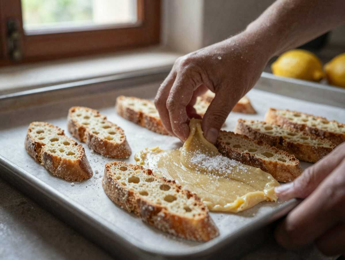 Un passaggio della preparazione — Biscotti al limone della Costiera Amalfitana e olio d’oliva