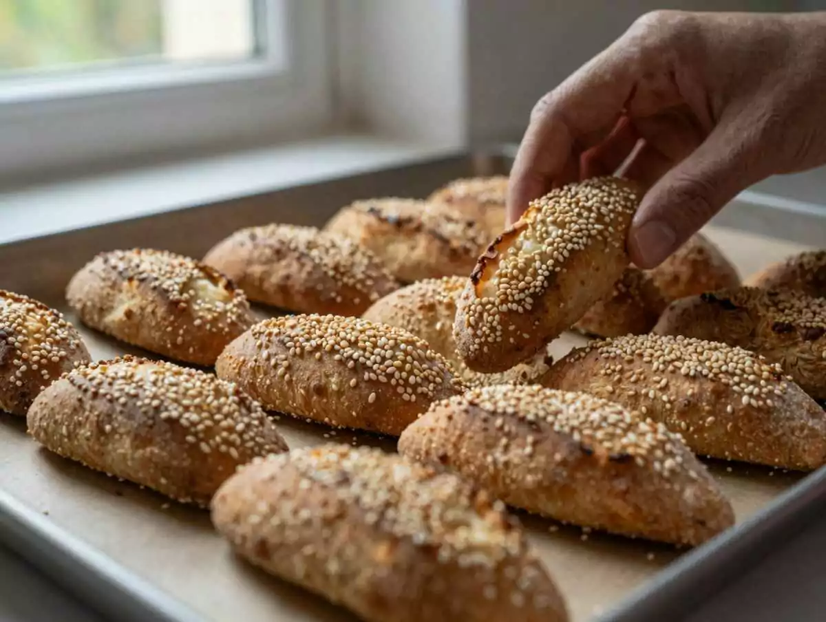 4. Ricoprire con il sesamo — Biscotti Regina: i celebri biscotti siciliani ricoperti di semi di sesamo, un tesoro d’Italia