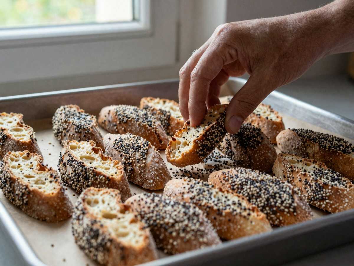 Un passaggio della preparazione — Biscotti Reginelle al Sesamo: il Dolce Siciliano Croccante Ricoperto di Semi di Sesamo