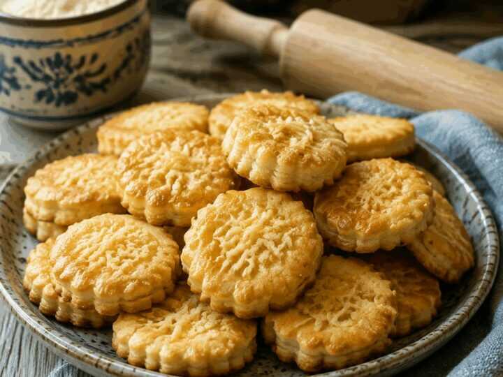 Biscotti salati al parmigiano per un buffet salato che sembra di catering