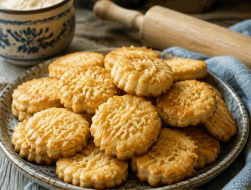 Biscotti salati al parmigiano per un buffet salato che sembra di catering