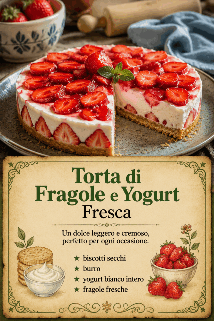 Torta di Fragole e Yogurt Fresca