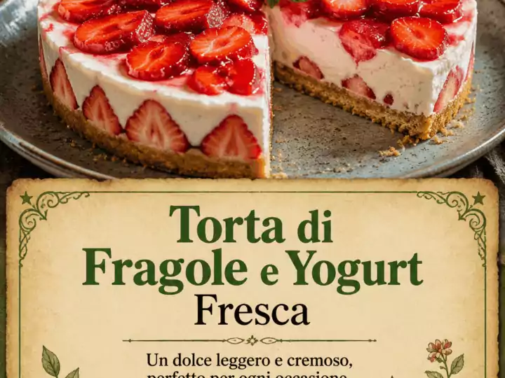 Torta di Fragole e Yogurt Fresca