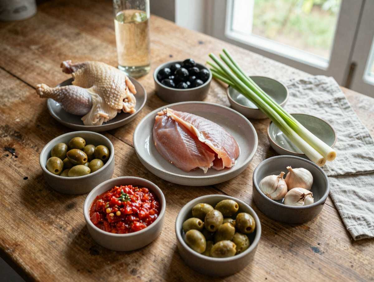 Gli ingredienti per Bocconcini di Pollo alla Cacciatora Veloce