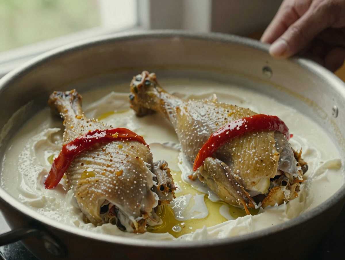 Cuoci i bocconcini — Bocconcini di Pollo allo Yogurt e Paprika
