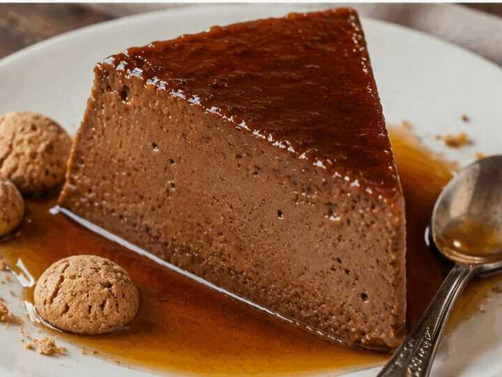 Bonet piemontese al cacao, amaretti e caramello
