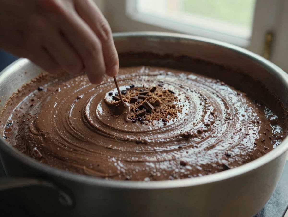 4. Incorporare il cioccolato — Budino al Cioccolato Fatto in Casa: la Ricetta Vellutata e Golosa Pronta con Pochi Ingredienti