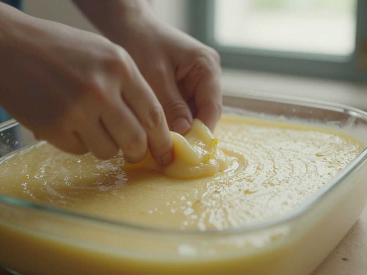 Un passaggio della preparazione — Budino al Limone della Costiera Amalfitana