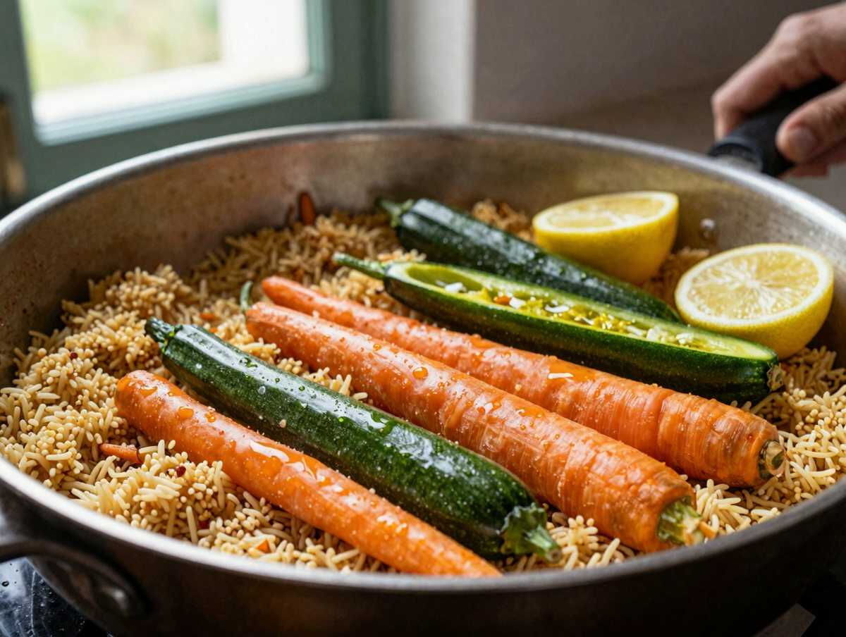 Saltare le verdure — Bulgur con Verdure Croccanti e Limone