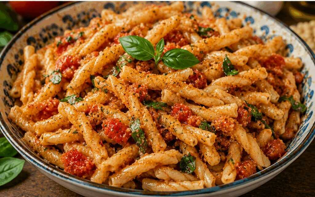 Busiate al pesto trapanese – Sicilia