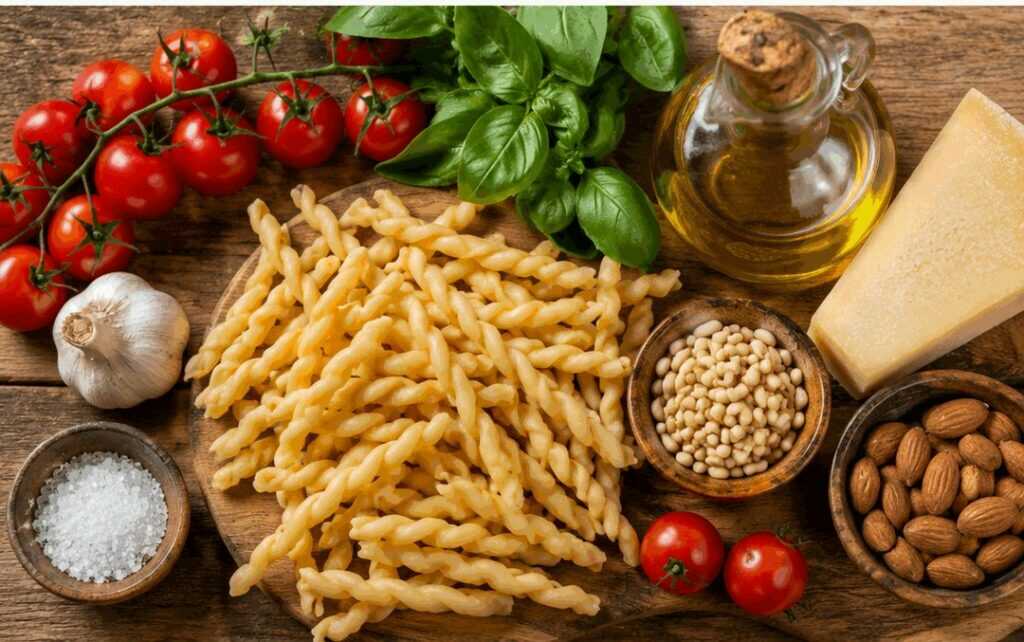Busiate con pesto alla Trapanese Sicilia