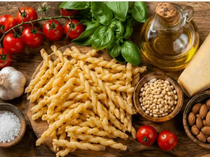 Busiate con pesto alla Trapanese Sicilia