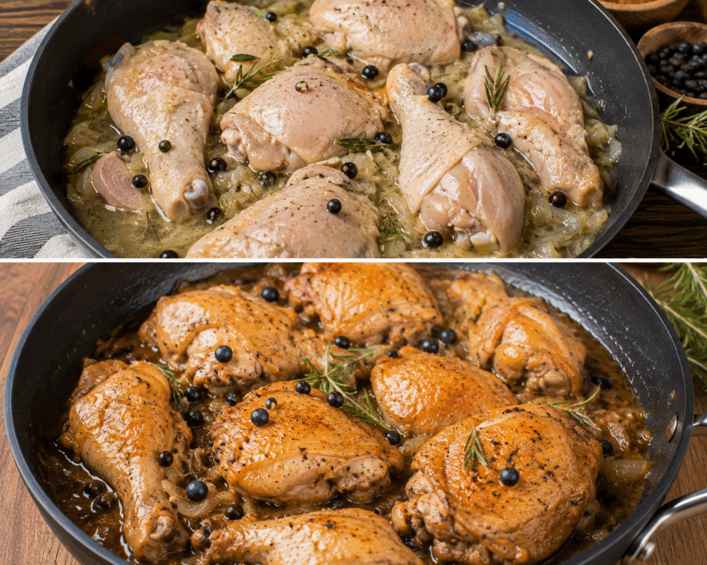 Pollo alla Umbra con Vino Bianco e Ginepro – Umbria