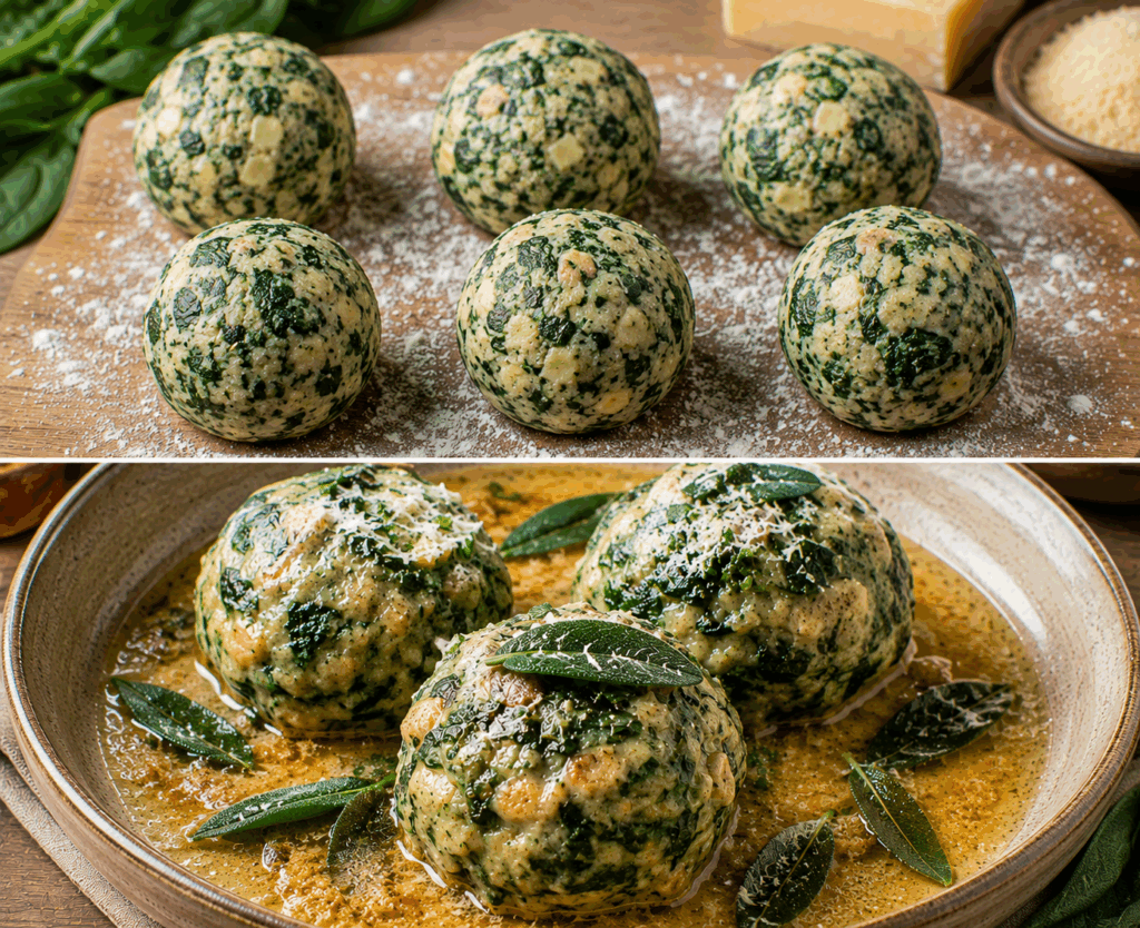 Canederli agli Spinaci con Burro e Salvia – Trentino-Alto Adige