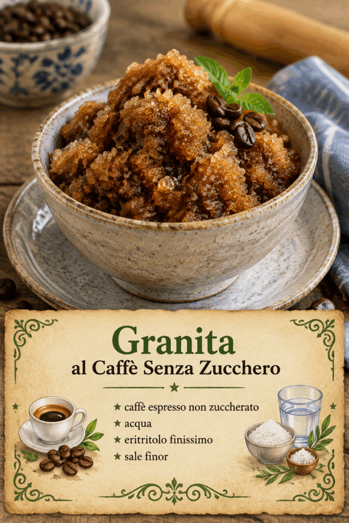 Granita al Caffè Senza Zucchero