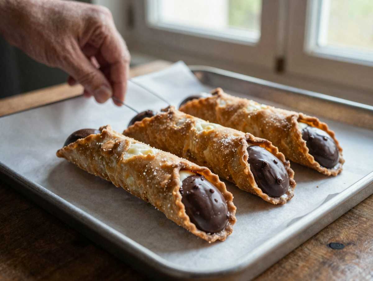 Friggi — Cannoli Siciliani Croccanti: la Ricetta Tradizionale con Ricotta Dolce e Gocce di Cioccolato