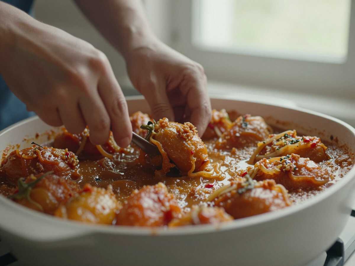 5. Aggiungere il pomodoro — Caponata di Melanzane alla Siciliana