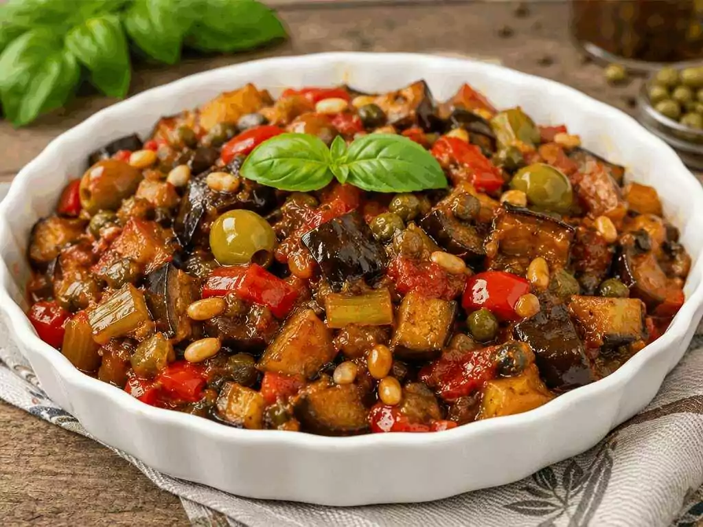 Caponata Siciliana Tradizionale: la Ricetta Agrodolce Ricca di Sapori Perfetta da Servire Fredda o Tiepida