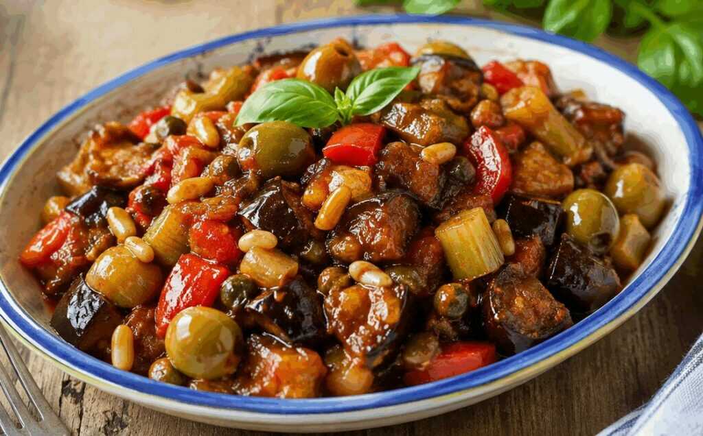 Caponata Siciliana Tradizionale: L’Autentico Sapore delle Verdure Mediterranee