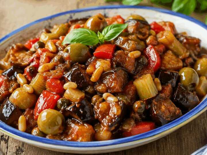 Caponata Siciliana Tradizionale: L’Autentico Sapore delle Verdure Mediterranee