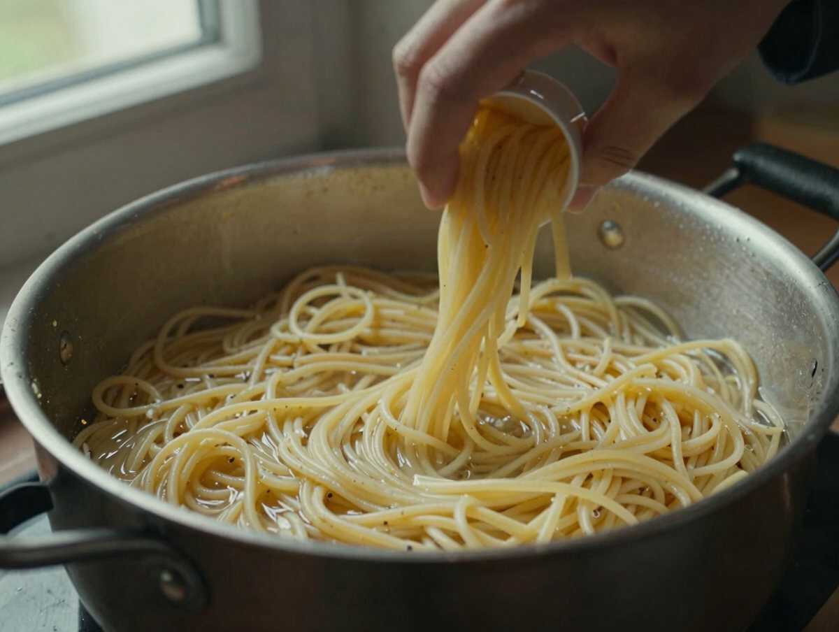 Cuoci la pasta — Carbonara di Zucchine Light