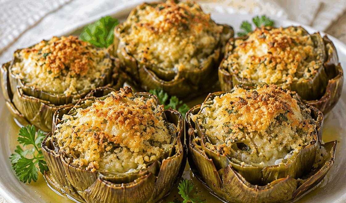 Carciofi Ripieni al Parmigiano: la Ricetta Gustosa e Profumata Perfetta per Aprire il Pranzo