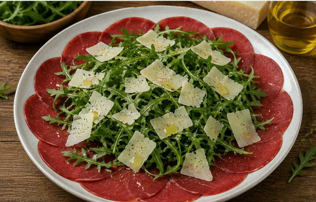 Carpaccio di Bresaola con Rucola e Grana
