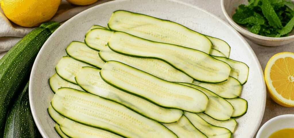 Carpaccio di Zucchine al Limone e Menta