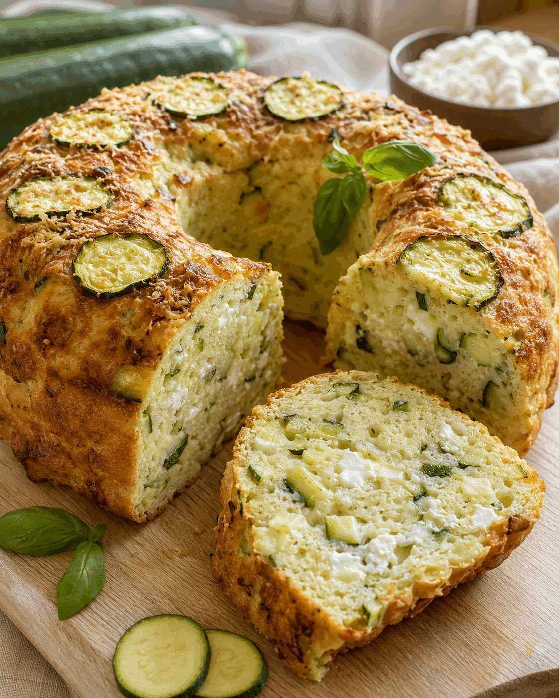 Ciambella salata con zucchine e ricotta: soffice, delicata e buonissima anche fredda