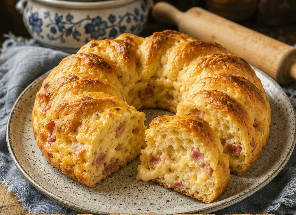 Ciambella salata con prosciutto e formaggio per il buffet: quante farne e come tagliarla