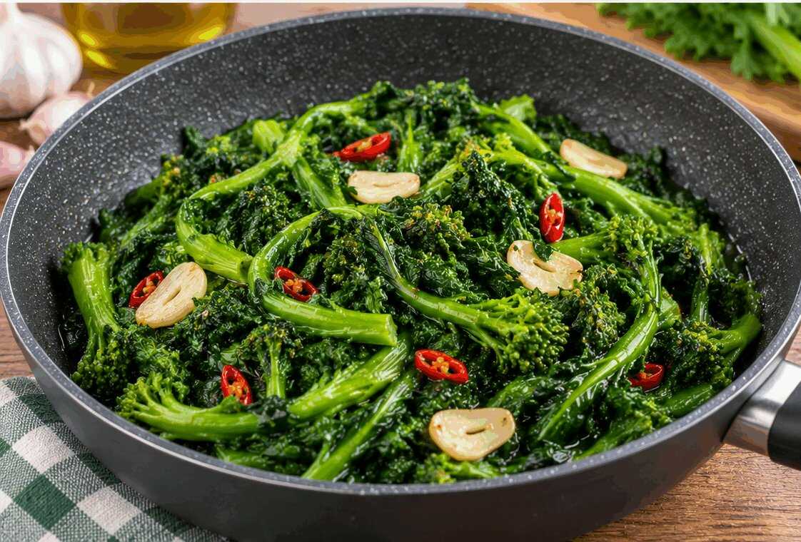 Cime di Rapa Saltate in Padella: la Ricetta Tradizionale Pugliese Semplice e Ricca di Sapore