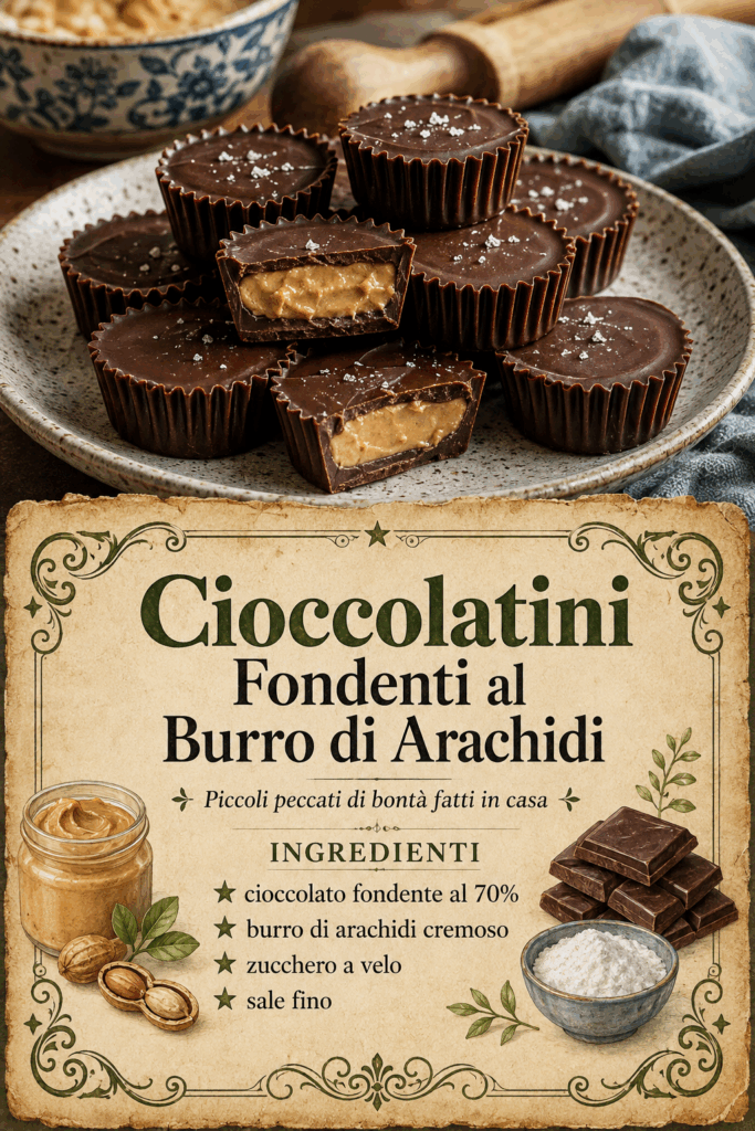 Cioccolatini Fondenti al Burro di Arachidi