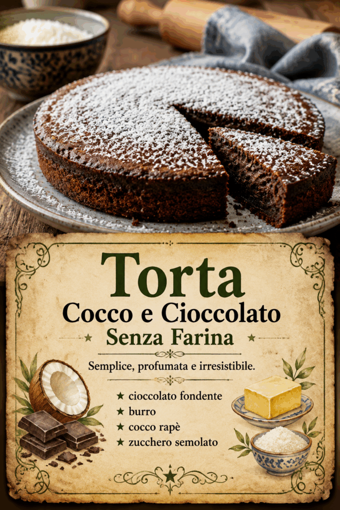 Torta Cocco e Cioccolato Senza Farina