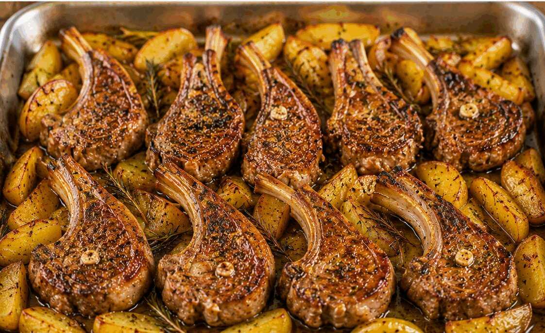 Costolette d’Agnello al Forno: la Ricetta Tenera e Saporita con Patate Croccanti