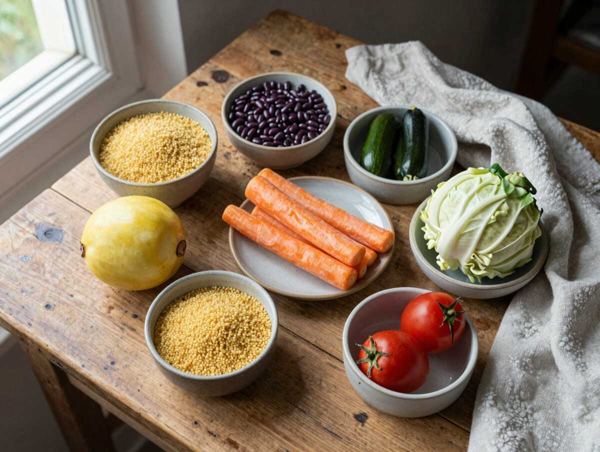 Gli ingredienti per Cous Cous alla Marocchina con Ceci