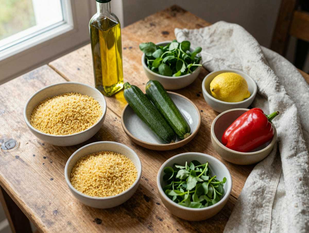Gli ingredienti per Cous Cous di Verdure in 10 Minuti