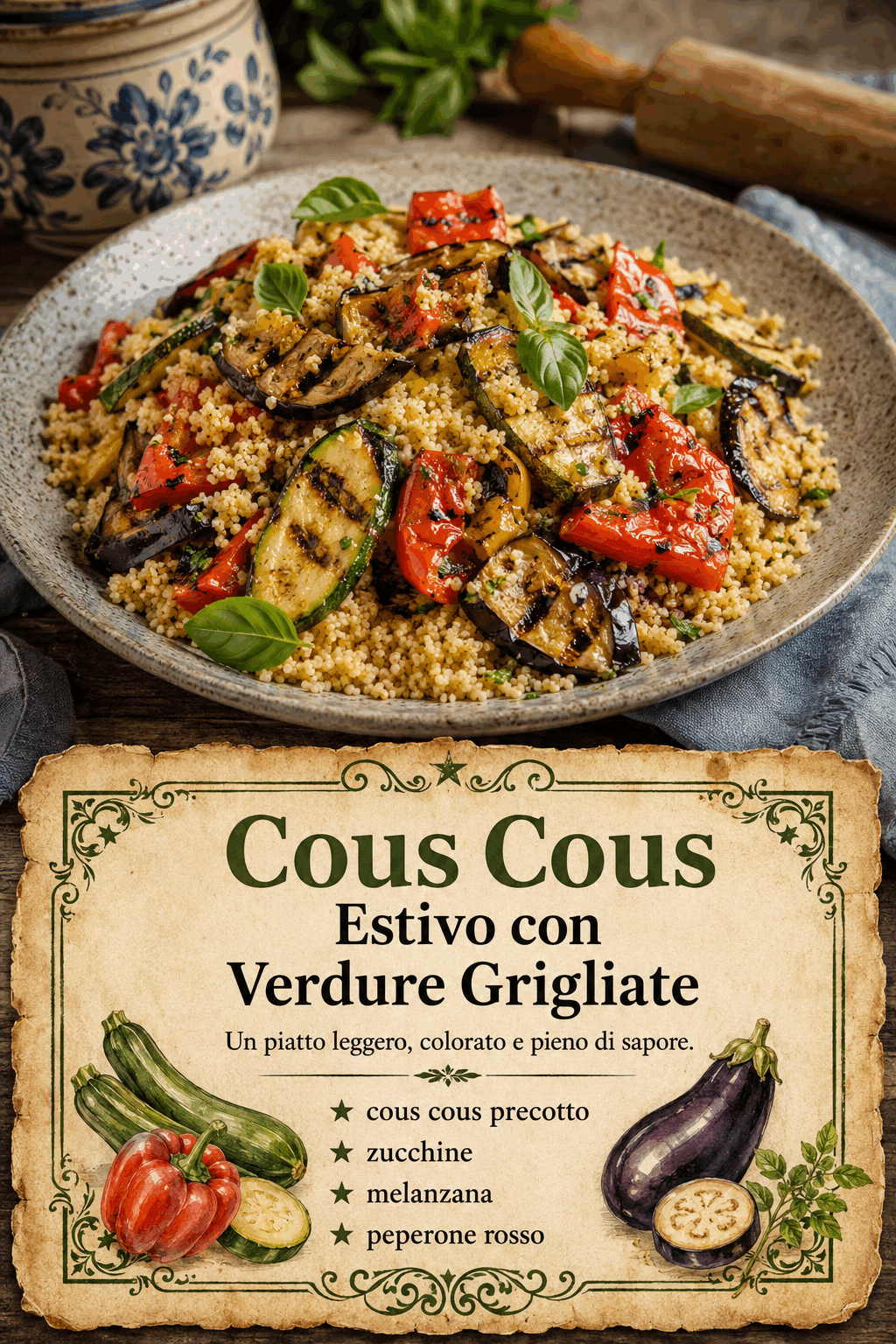 Cous Cous Estivo con Verdure Grigliate