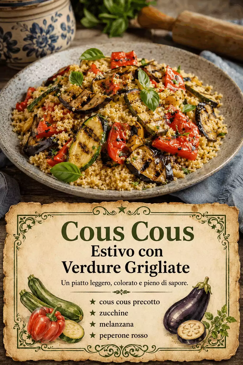Cous Cous Estivo con Verdure Grigliate